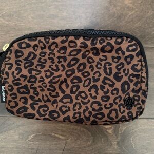 lululemon athletica Brown and Black Leopard Print “Everywhere” Belt Bag